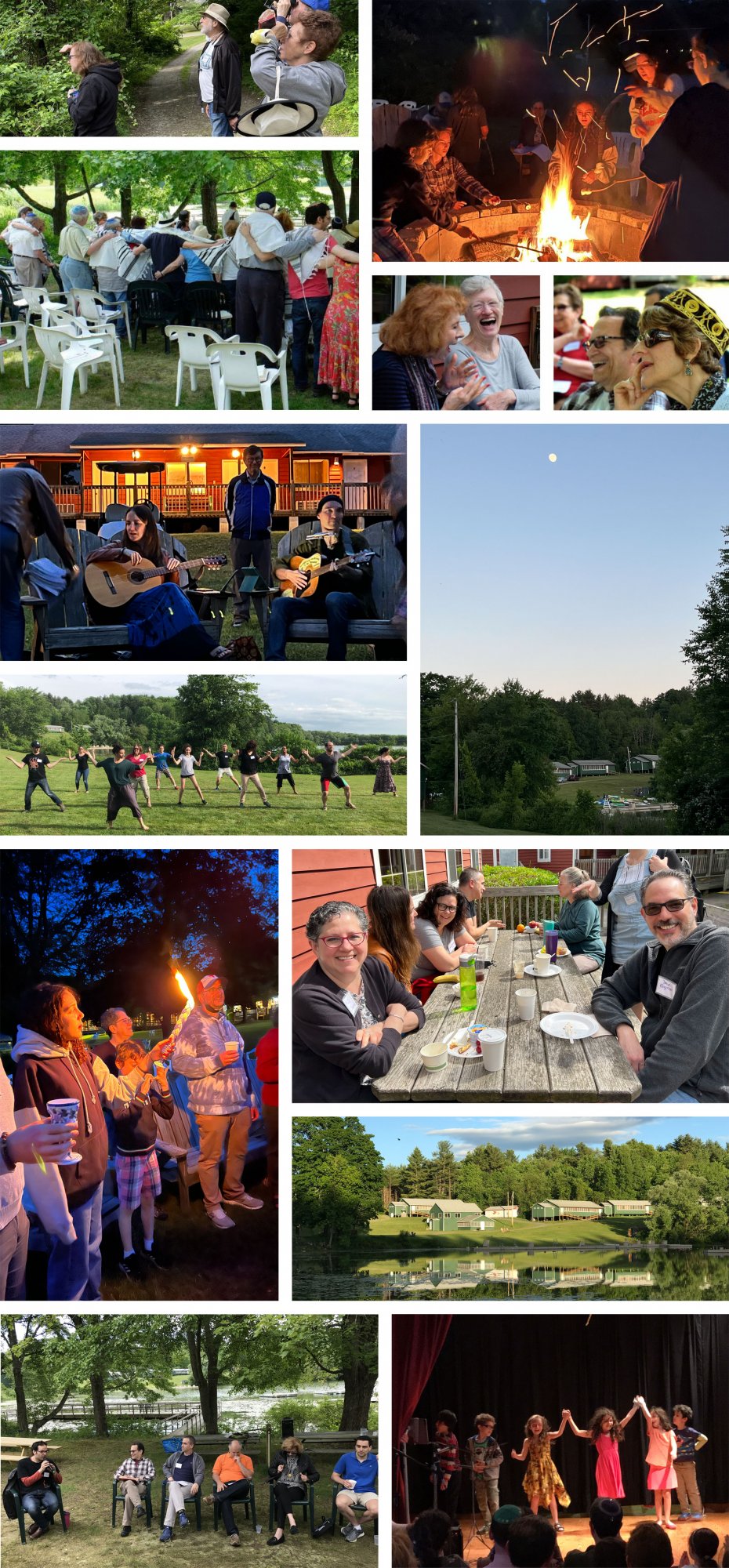 Collage of photos from past WES retreats